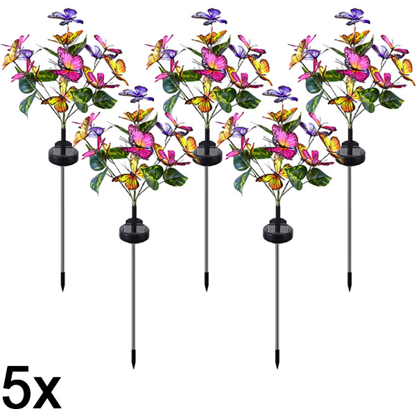 5x Luci solari a farfalla per esterni | FLUTIX