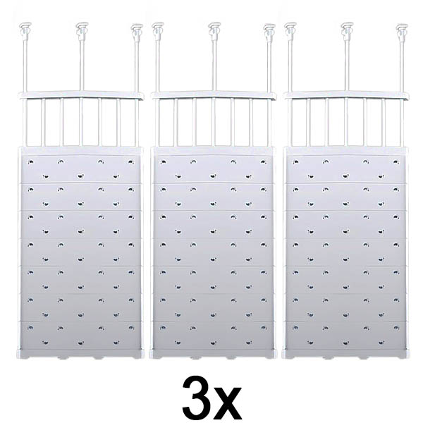 3x Mensola Estensibile a Pressione (48-80 cm, Senza Forare) | SHELFEXPEND