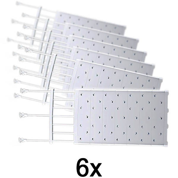 6x Mensola Estensibile a Pressione (48-80 cm, Senza Forare) | SHELFEXPEND