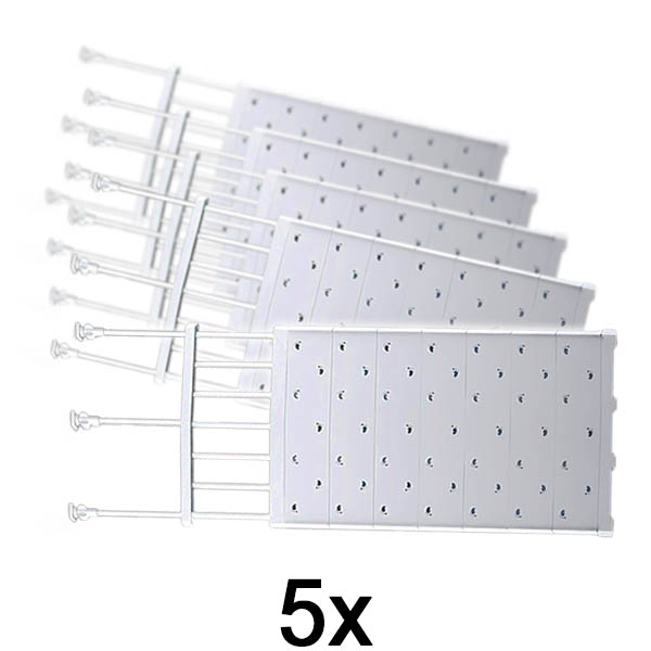 5x Mensola Estensibile a Pressione (48-80 cm, Senza Forare) | SHELFEXPEND