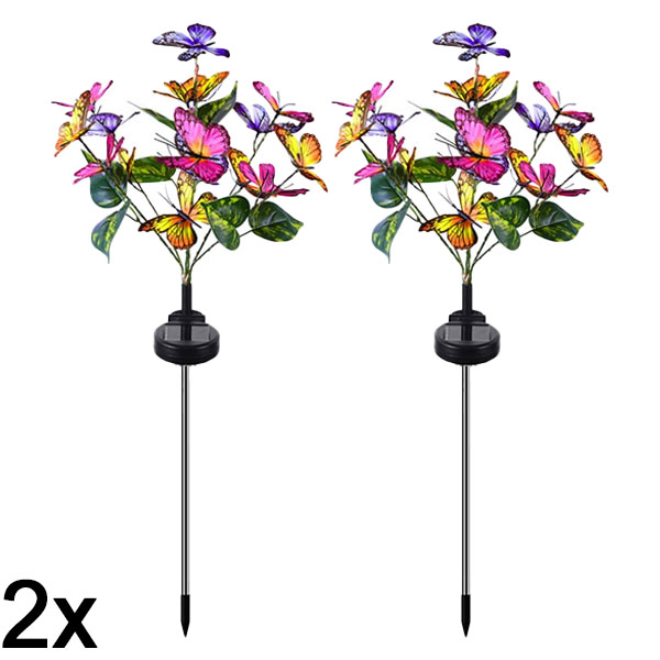 2x Luci solari a farfalla per esterni | FLUTIX