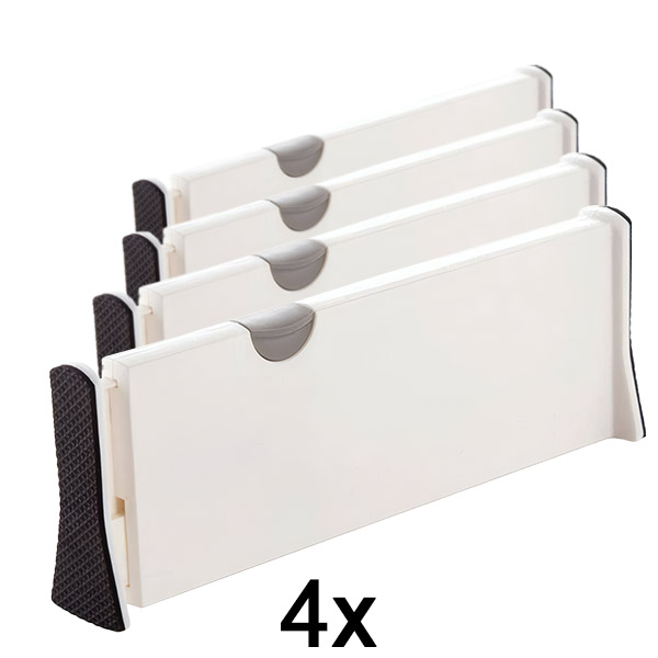 4x Divisore regolabile per cassetti o scaffali | DIVISERINO