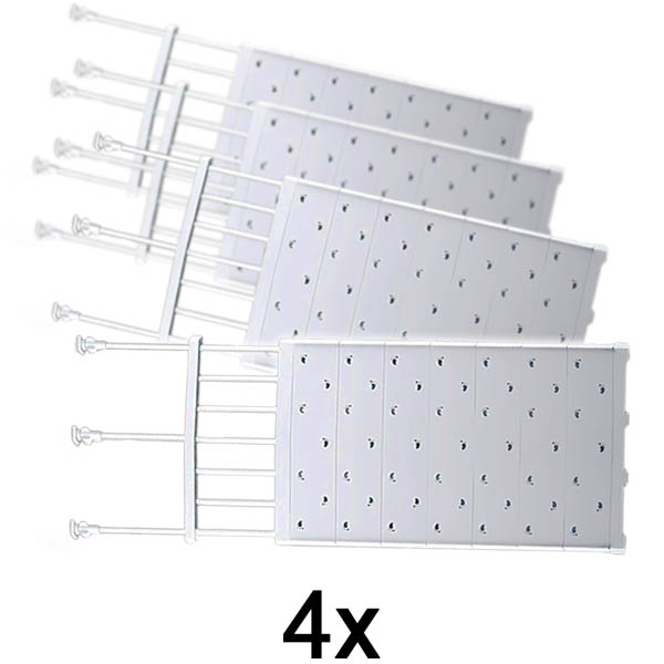 4x Mensola Estensibile a Pressione (48-80 cm, Senza Forare) | SHELFEXPEND