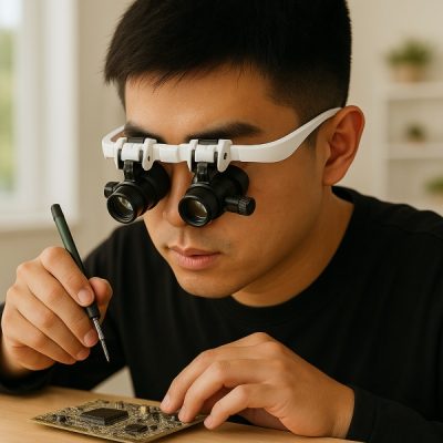 Occhiali con lente d'ingrandimento a LED | GLAZOOM