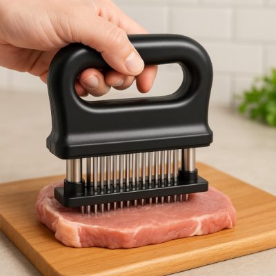 Tenerizzatore di carne - 48 lame, a molla, copertura di sicurezza | TENDOMEAT