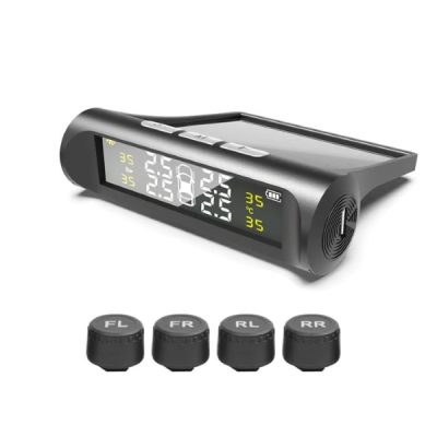 Sistema di Monitoraggio Pressione Pneumatici - 4 Sensori, Solare + USB, IPX7 | TIREPRESS