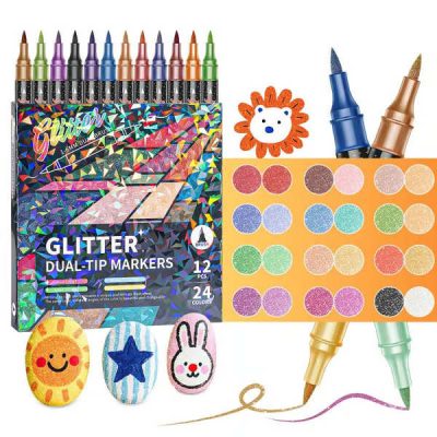 Pennarelli glitter a doppia punta (24 colori) | ARTGLITZ