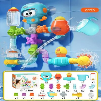 Giocattolo da bagno con ventosa rotante (27 pz/set) | OCTOYFUN